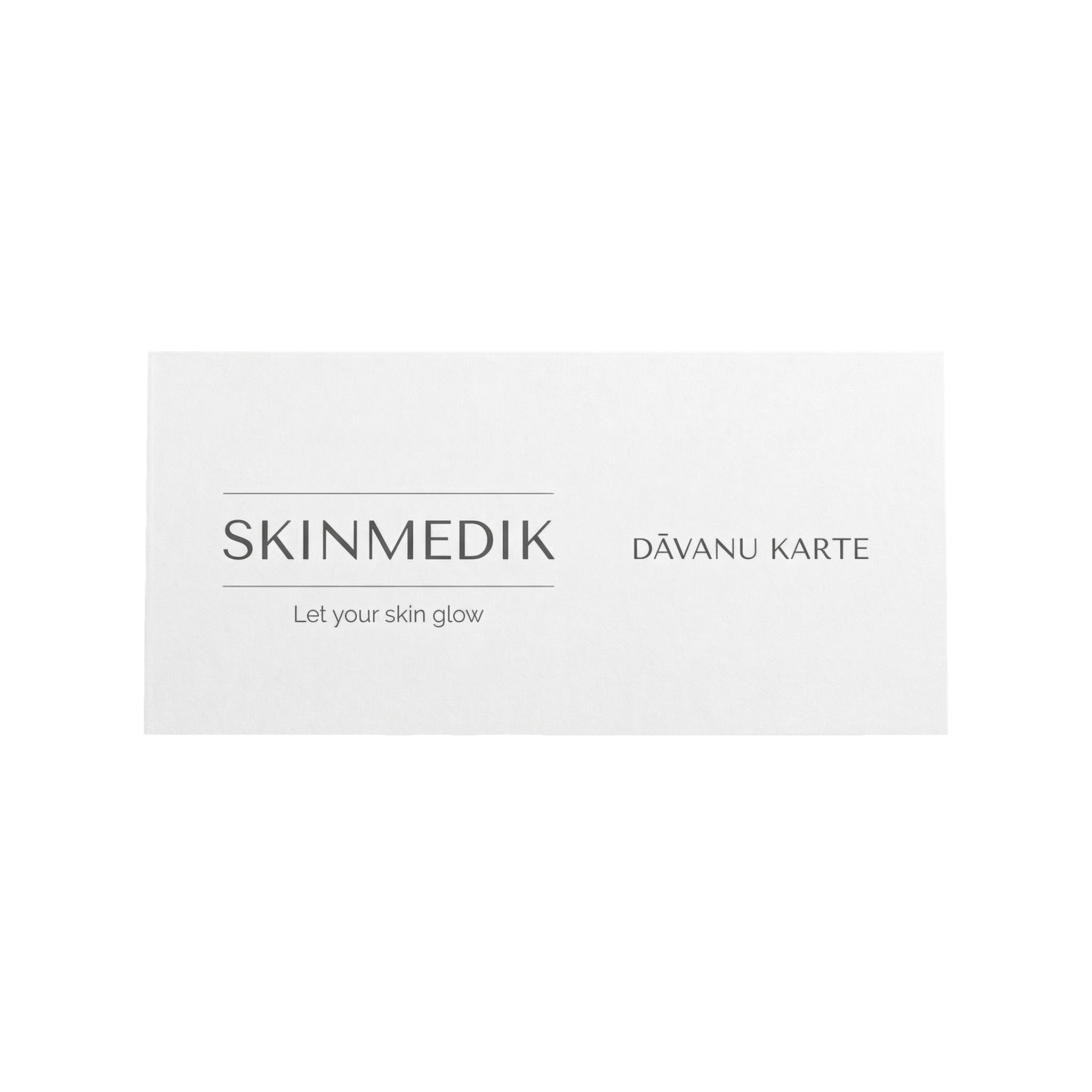 Skinmedik dāvanu karte – kosmētikas un procedūru pirkšanai