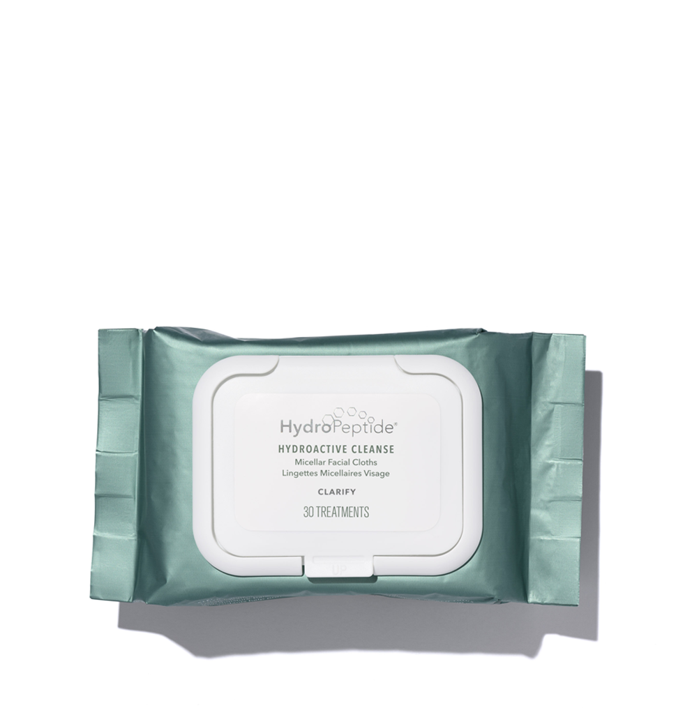 HydroPeptide HydroActive Cleanse Miccelar Facial Cloths – meikapa noņemšanas līdzeklis